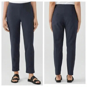 Eileen Fisher System Slim Ankle Stretch Crepe Pants size Large